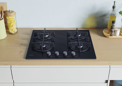 CANDY BI CVG6B|33802719|Piano Vetro Nero; da 60 cm; 4 fuochi; Griglie in ghisa