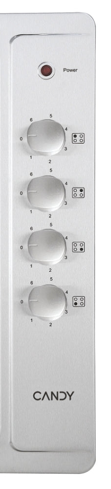 CANDY BI CLE64KX|33803124|Piano Elettrico da 60cm lateral inox;  Griglie in piattina; 4 piastre elet