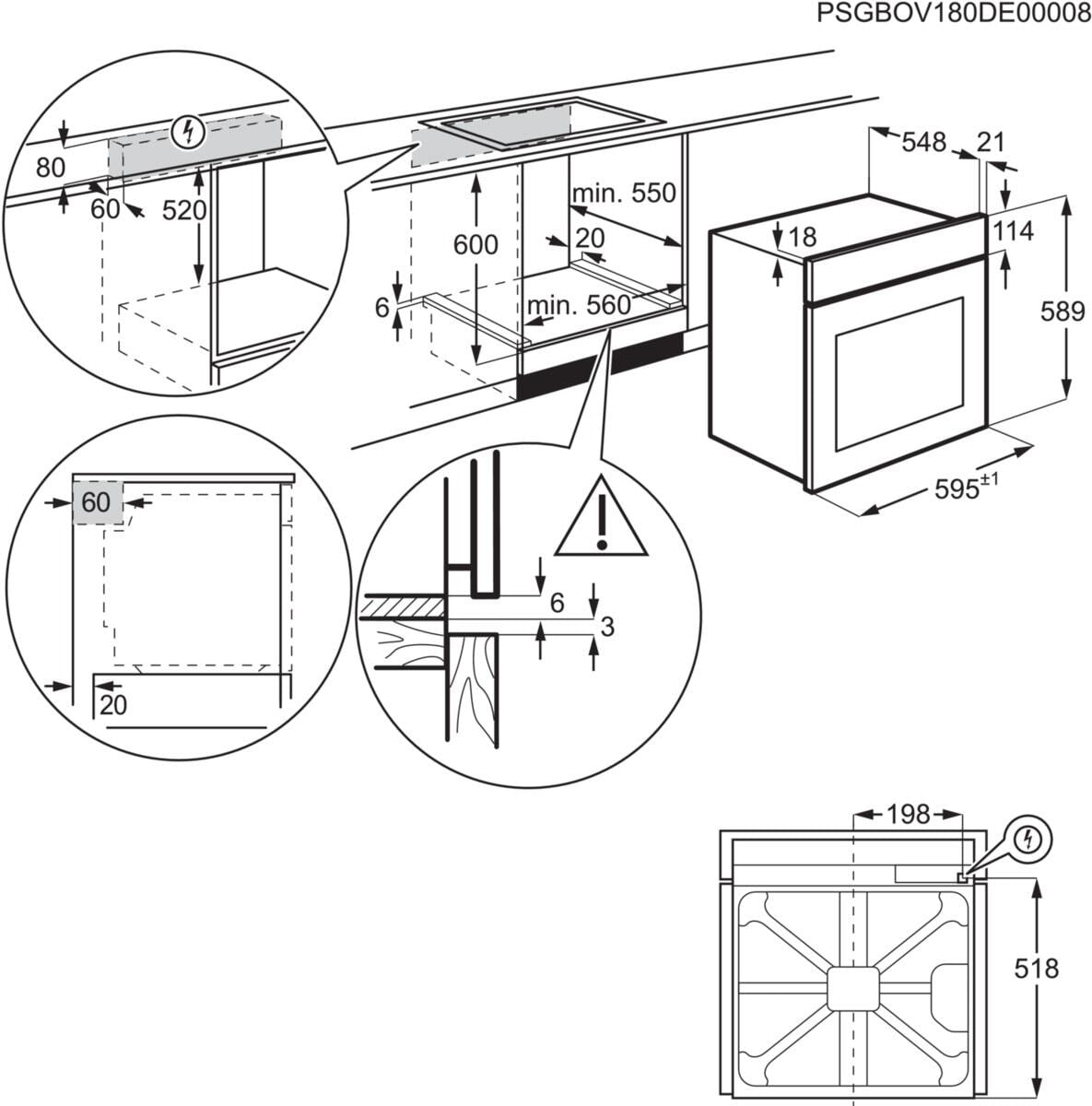 Electrolux BI   KOCDH76X   | Forno multifunzione combinato a vapore SteamCrisp; InfiSpace_: vano cot