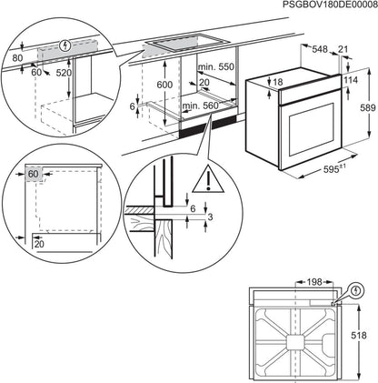 Electrolux BI   KOCDH76X   | Forno multifunzione combinato a vapore SteamCrisp; InfiSpace_: vano cot