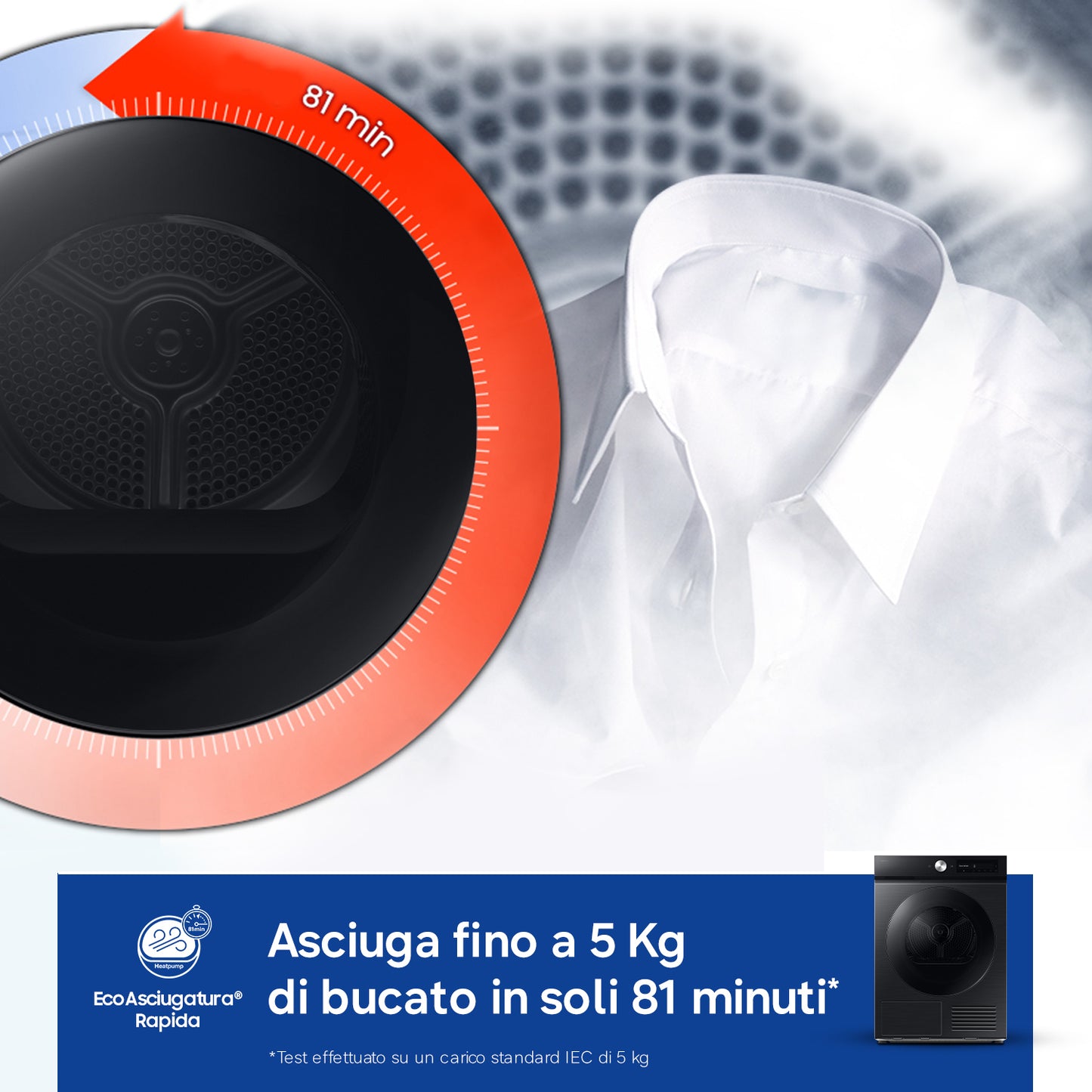 SAMSUNG BIANCO DV90DB7845GBU3 | ASCIUGATRICI | ASCIUGATRICI POMPA DI CALORE | ASCIUG. POMPA DI CALOR