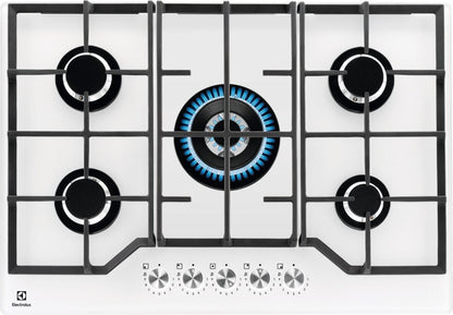 Electrolux BI   KGG75362W   | 75 cm - Nuova estetica Gas on Glass - Step Power - 5 fuochi - Bruciato
