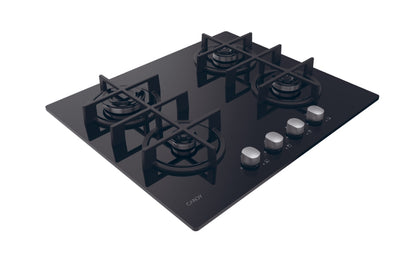 CANDY BI CVG6B|33802719|Piano Vetro Nero; da 60 cm; 4 fuochi; Griglie in ghisa