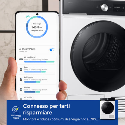 SAMSUNG BIANCO DV90DB7845GEU3 | ASCIUGATRICI | ASCIUGATRICI POMPA DI CALORE | ASCIUG. POMPA DI CALOR
