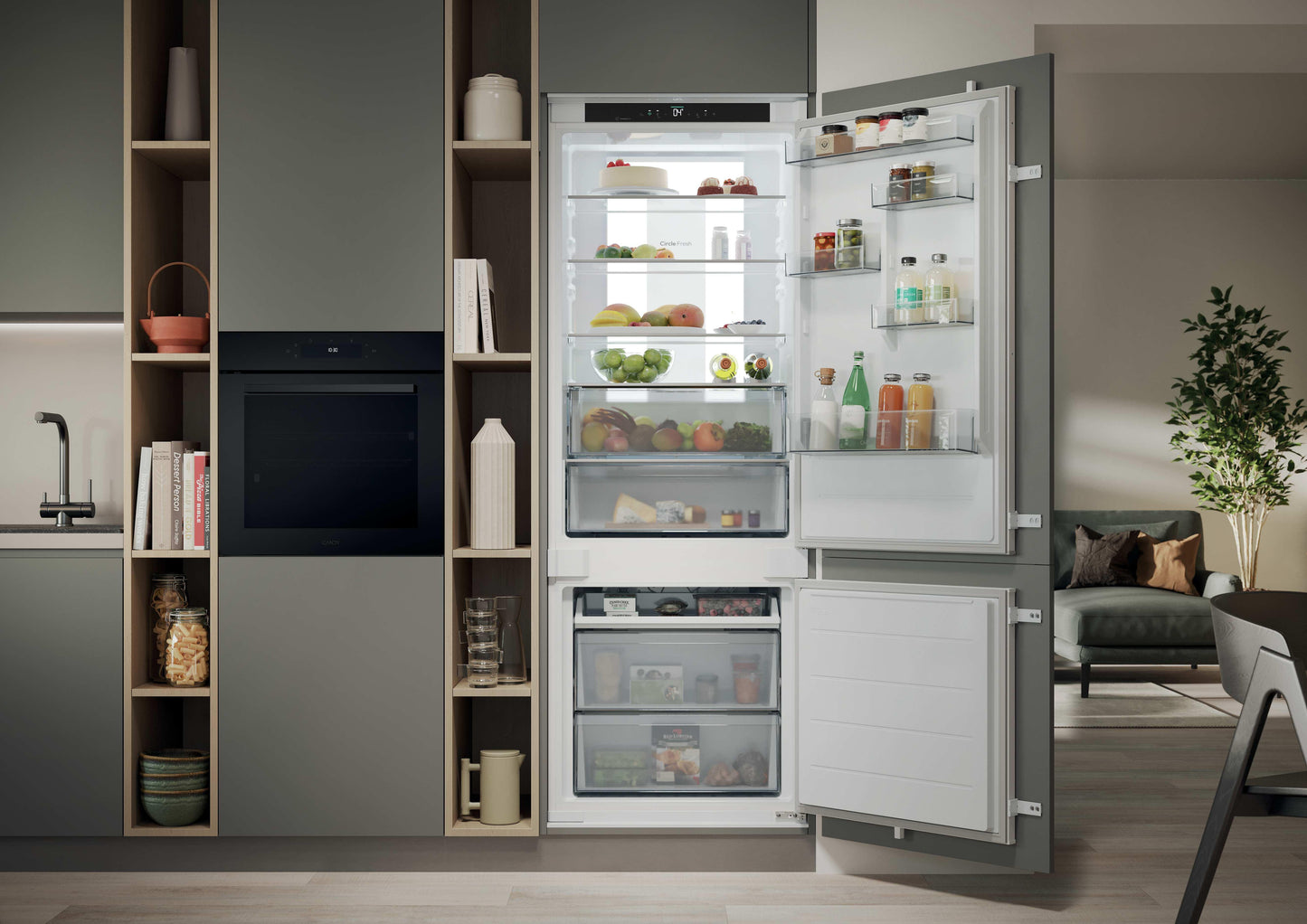 CANDY BI CNBQT5719DW|34901758|combinato 193x70cm Total No Frost;Classe Energetica;D;panorama light;