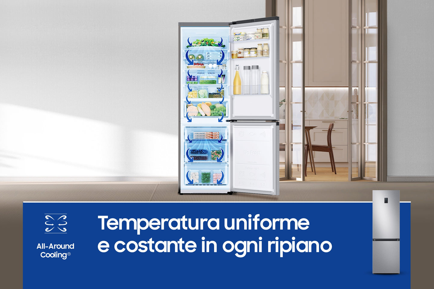SAMSUNG BIANCO RB34C672DSAEF | FRIGORIFERI | FRIGORIFERI COMBINATI | FRIGO COMBI NO FROST | COMBI 34