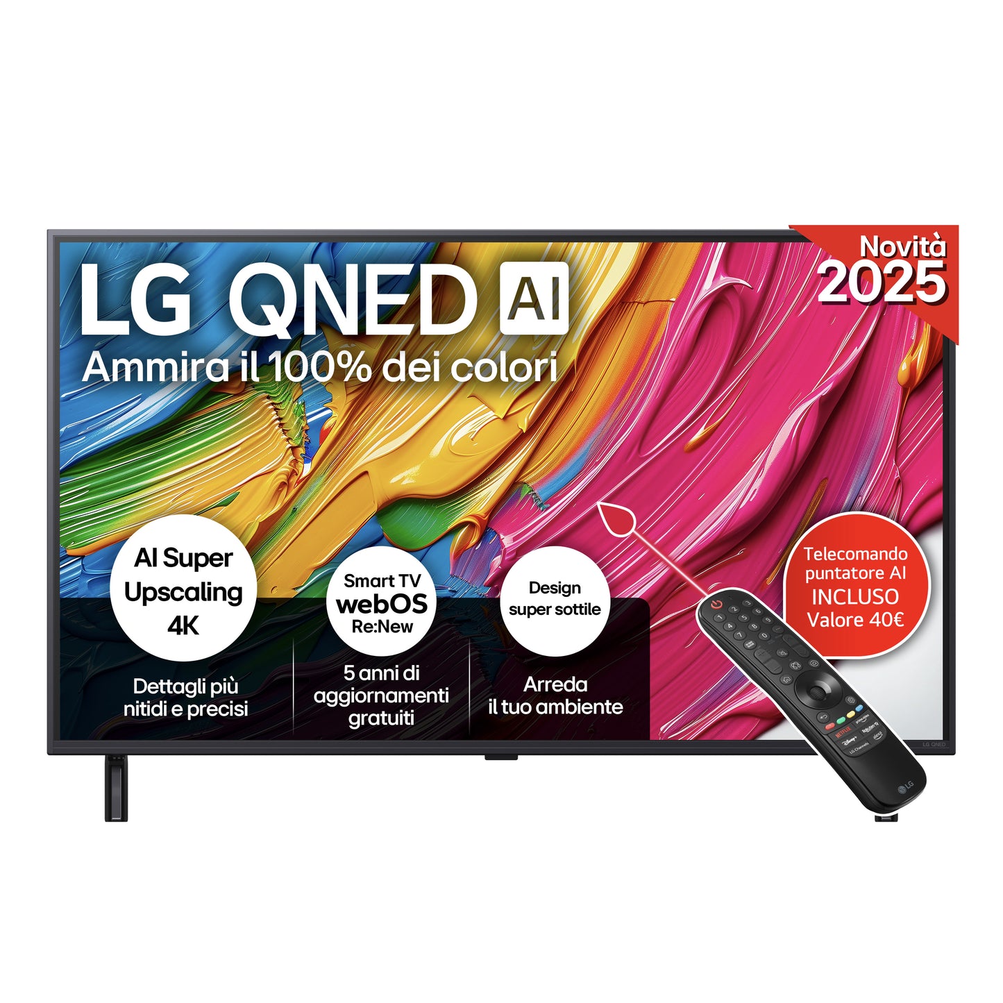 LG ELETTRONICA 43QNED80A6A | TV | TV LED | TV LED 43"-49" | TV LED QNED 43"UHD 4K DVBT2/S2 SMART WEB