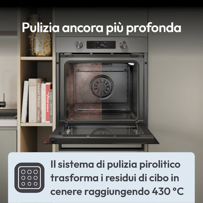 CANDY BI CA6N3B3EHTX|33703985|Forno elettrico multifunzione Finiture Vetro Nero e Acciaio Inox, Clas
