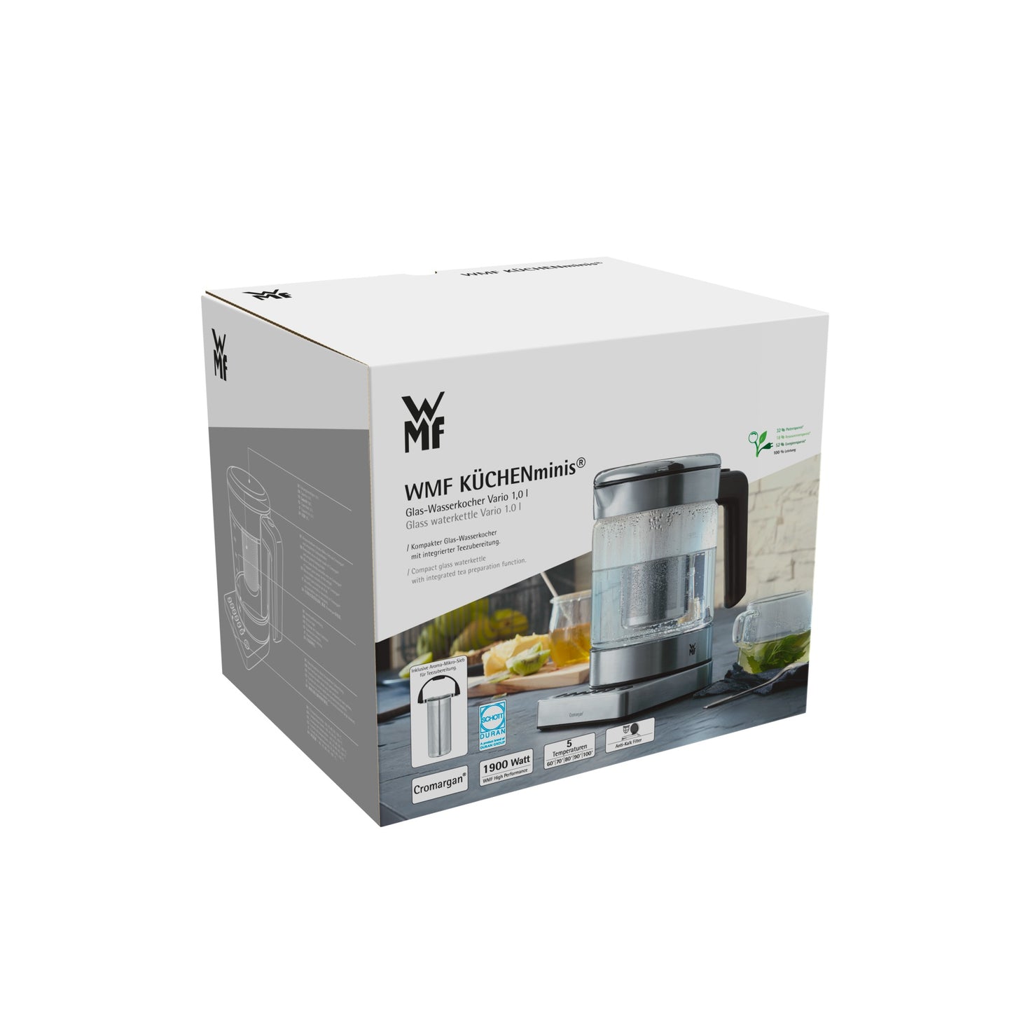 WMF PED 0413180012 | CUCINA | TRATTAMENTO BEVANDE | BOLLITORE ELETTRICO | BOLLITORE EL.1900W 1LT VET