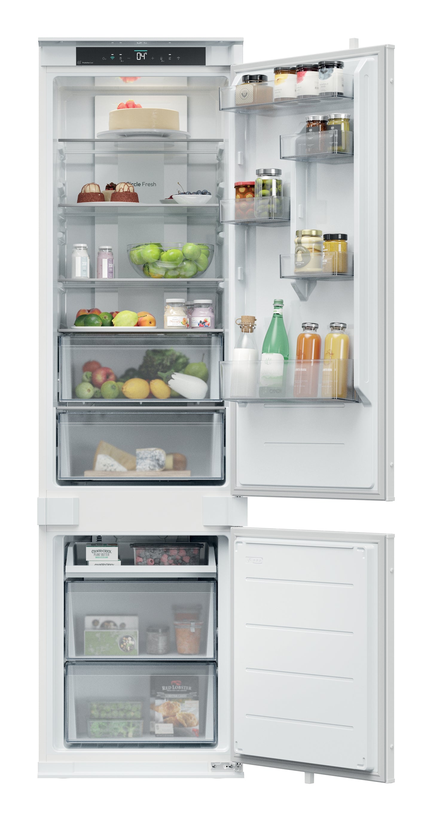 CANDY BI CNBQT3519EW|34901737|Combi 193cm Total no frost, classe energetica E, 281lt, 33db, controll