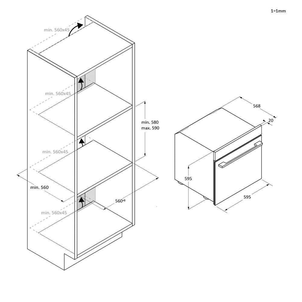 HOOVER BI  HO6M5G3YTB | 33703882 | New Collection 5 MATT | Forno Collection 5 Matt con Interfaccia F