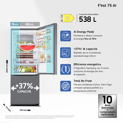 SAMSUNG BIANCO RB53DG703DS9EF | FRIGORIFERI | FRIGORIFERI COMBINATI | FRIGO COMBI NO FROST | COMBI 5
