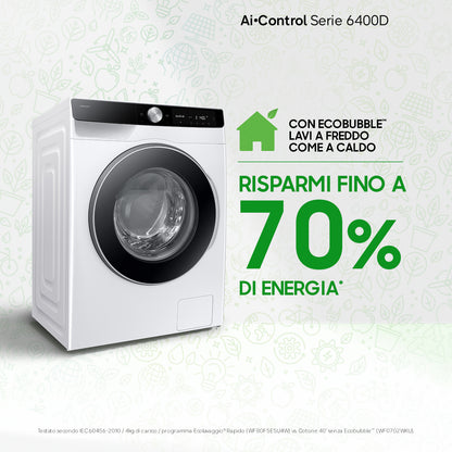 SAMSUNG TRANSF FS PROMO WW11DG6B25LKU3 | LAV.C/FRONT 11KG 1400GIRI CE.A-10% VAP. WIFI NERO