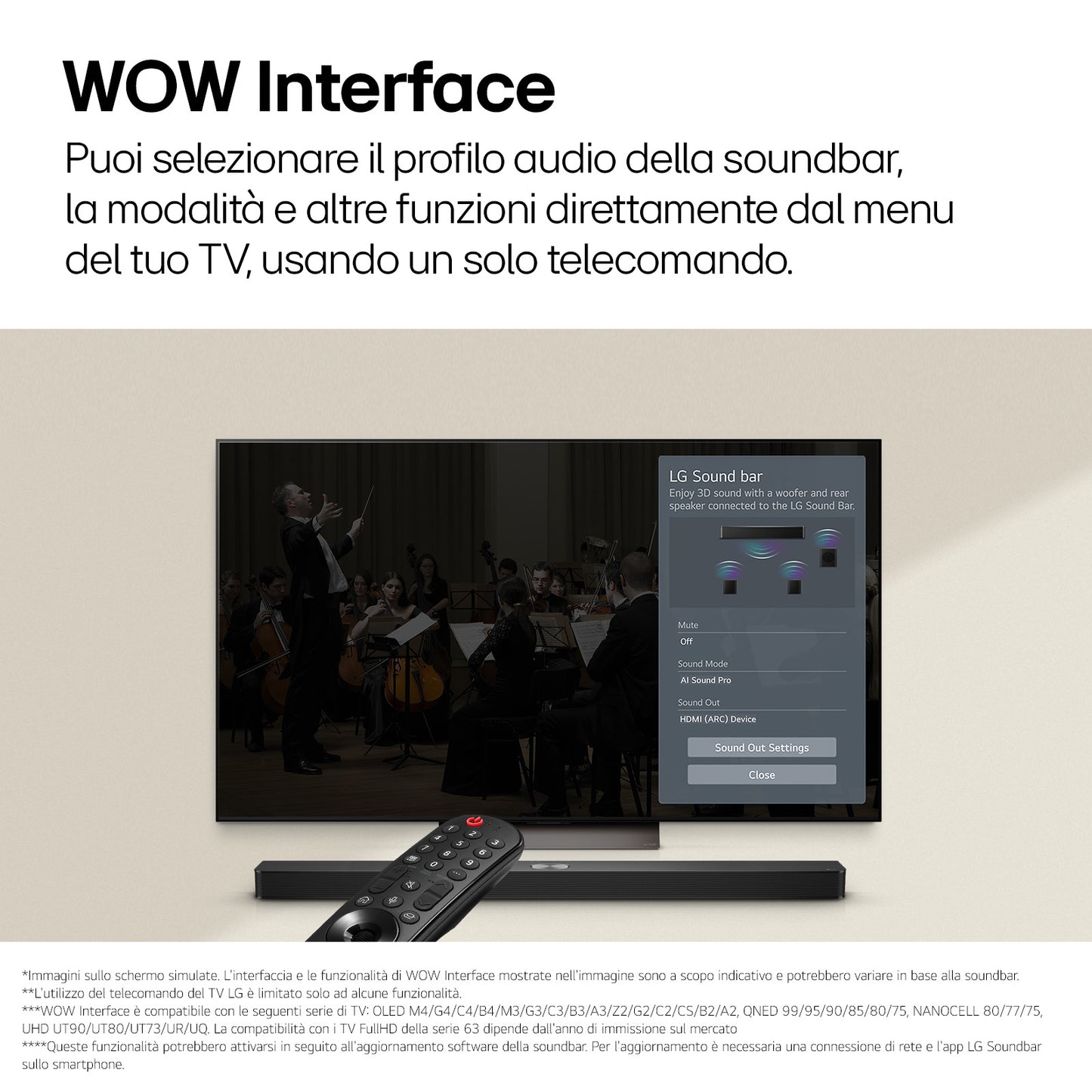 LG ELETTRONICA S60T | AUDIO | HOME CINEMA | SOUND BAR | SOUND BAR BT 3.1 340W C/SUBWOOFER WLSS NERO