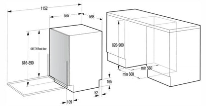 HISENSE INCASSO HV663A65 | LAVASTOVIGLIE INCASSO | LAVASTOV. INC. STANDARD(SOLO 60CM) | LAVASTOV.STA