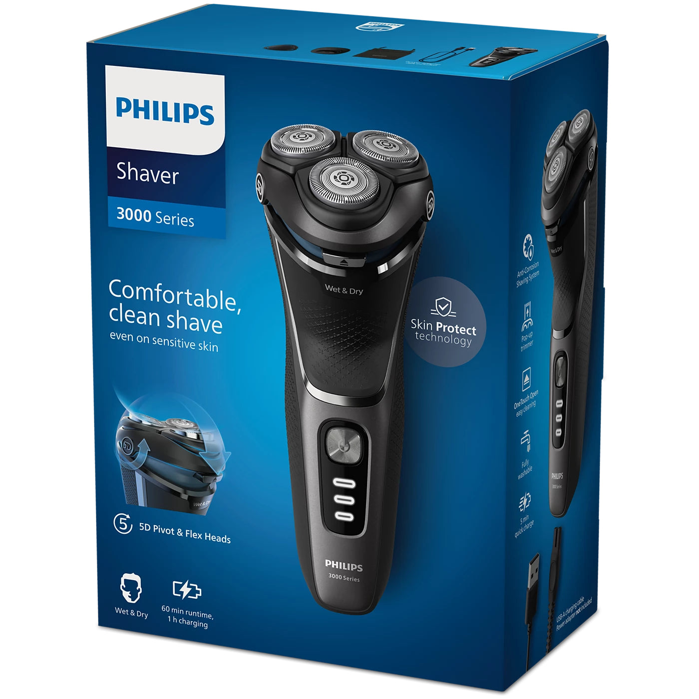 PHILIPS PED S3343 | CURA PERSONA | RASATURA | RASOIO ELETTRICO | RASOIO RIC. POWERCUT 4D FLEX W&D AU