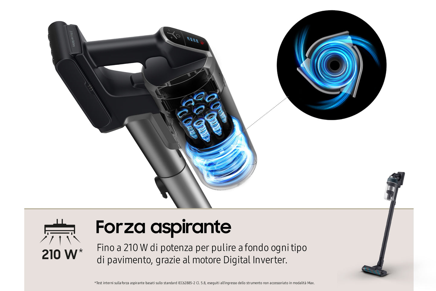 SAMSUNG PED VS20C852FTB | CASA | ASPIRAZIONE | SCOPE RICARICABILI | SCOPA RIC. S/SACCO 25.2V INV.CIC