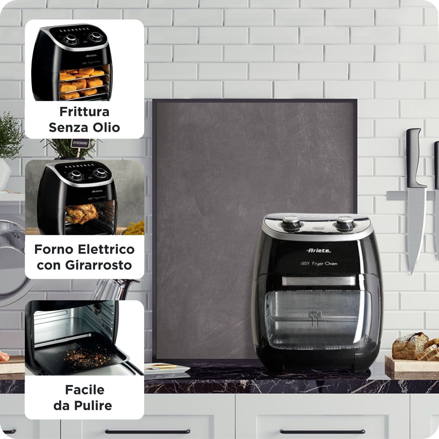 ARIETE PED 4619 | CUCINA | COTTURA CIBI | FRIGGITRICI | FRIGGITRICE AD ARIA 2000W 11L AIRY FRYER OVE