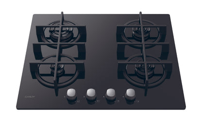 CANDY BI CVG6B|33802719|Piano Vetro Nero; da 60 cm; 4 fuochi; Griglie in ghisa