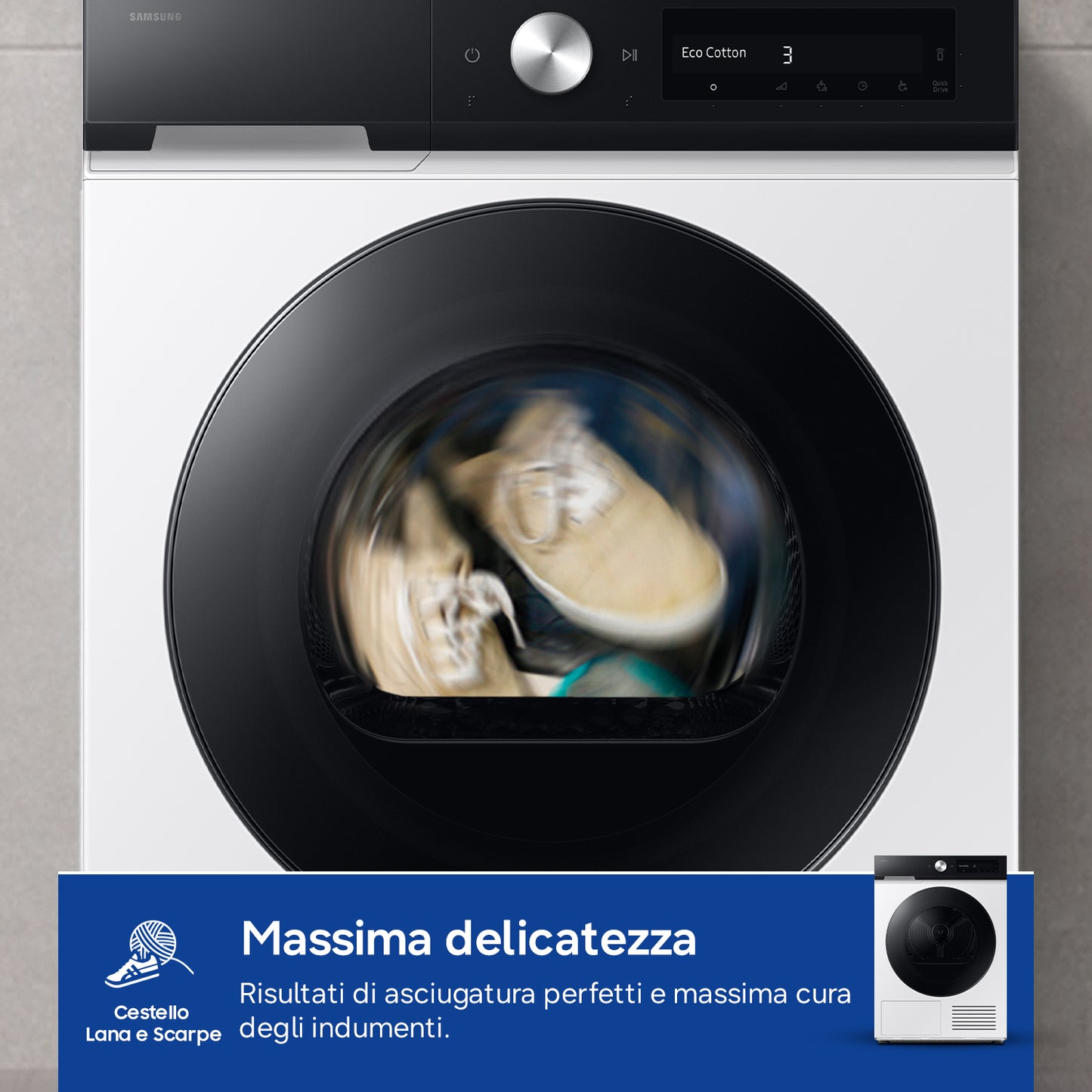 SAMSUNG BIANCO DV90DB7845GEU3 | ASCIUGATRICI | ASCIUGATRICI POMPA DI CALORE | ASCIUG. POMPA DI CALOR