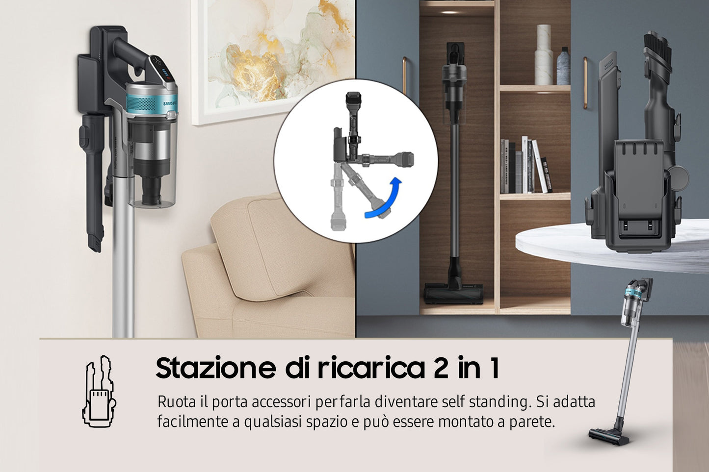 SAMSUNG PED VS20B75AGR1 | CASA | ASPIRAZIONE | SCOPE RICARICABILI | SCOPA RIC S/SACCO 0.8LT 21.6V IN