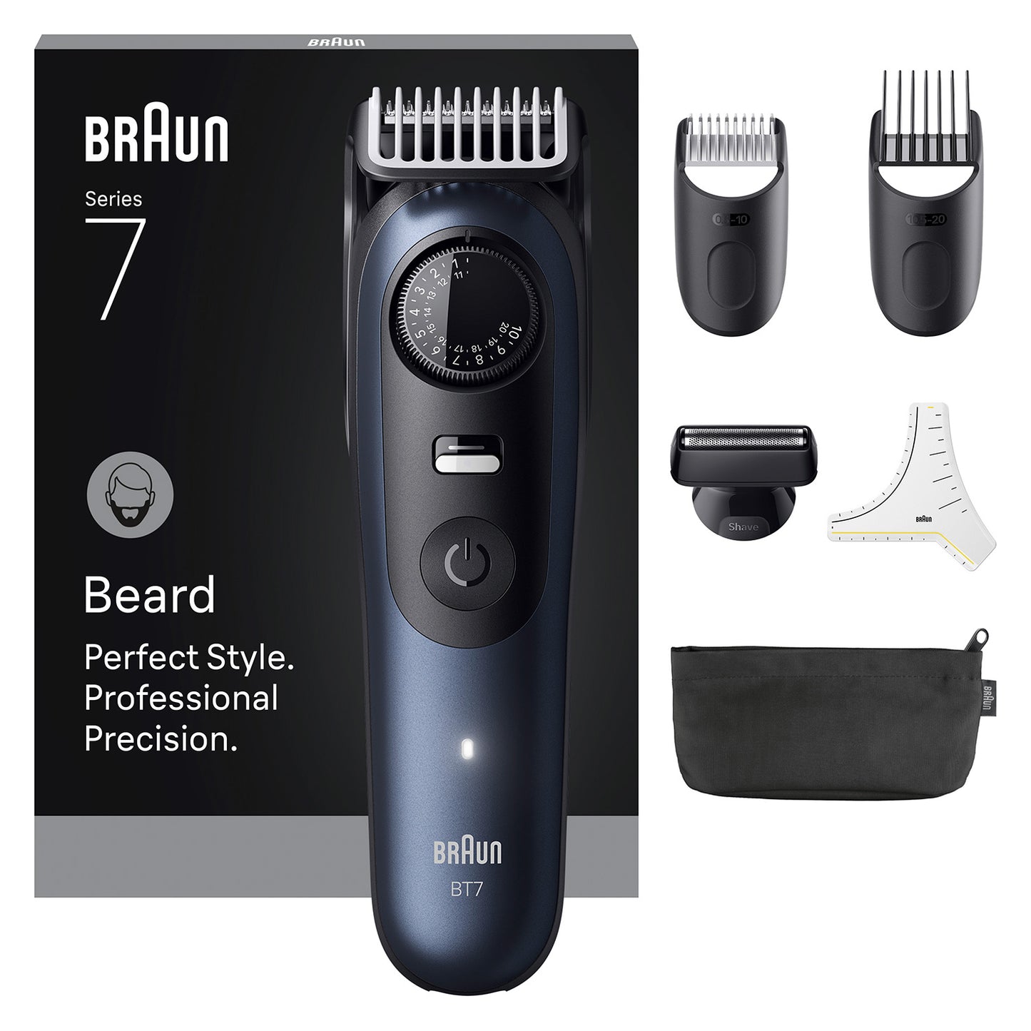 BRAUN PED BT7520 | CURA PERSONA | RASATURA | REGOLA BARBA | REG.BARBA RIC. 40LUNGH. LAMA PROBLADE+2P