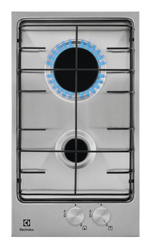 Electrolux BI   EGG3222N   | 30 cm Quadro - 2 fuochi gas - Bruciatore Fiamma Pura - Griglia speciale
