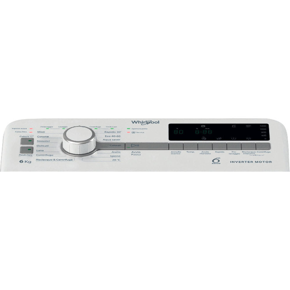 WHIRLPOOL BIANCO TDLRP66BSIT | LAVATRICI | LAVATRICI CARICO DALL'ALTO | LAV. C/ALTO 6-6,99KG | LAV.C