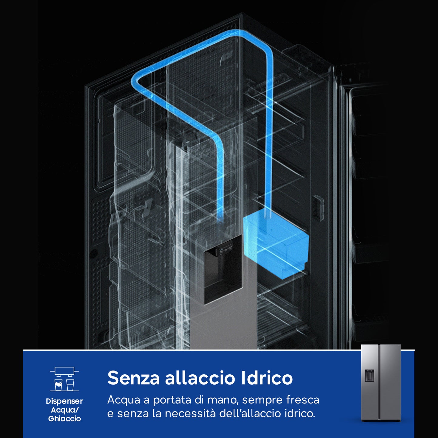 SAMSUNG BIANCO RS70F65KETEF | FRIGORIFERI | SIDE BY SIDE | SIDE BY SIDE NO FROST | SBS 635LT CE.E NO