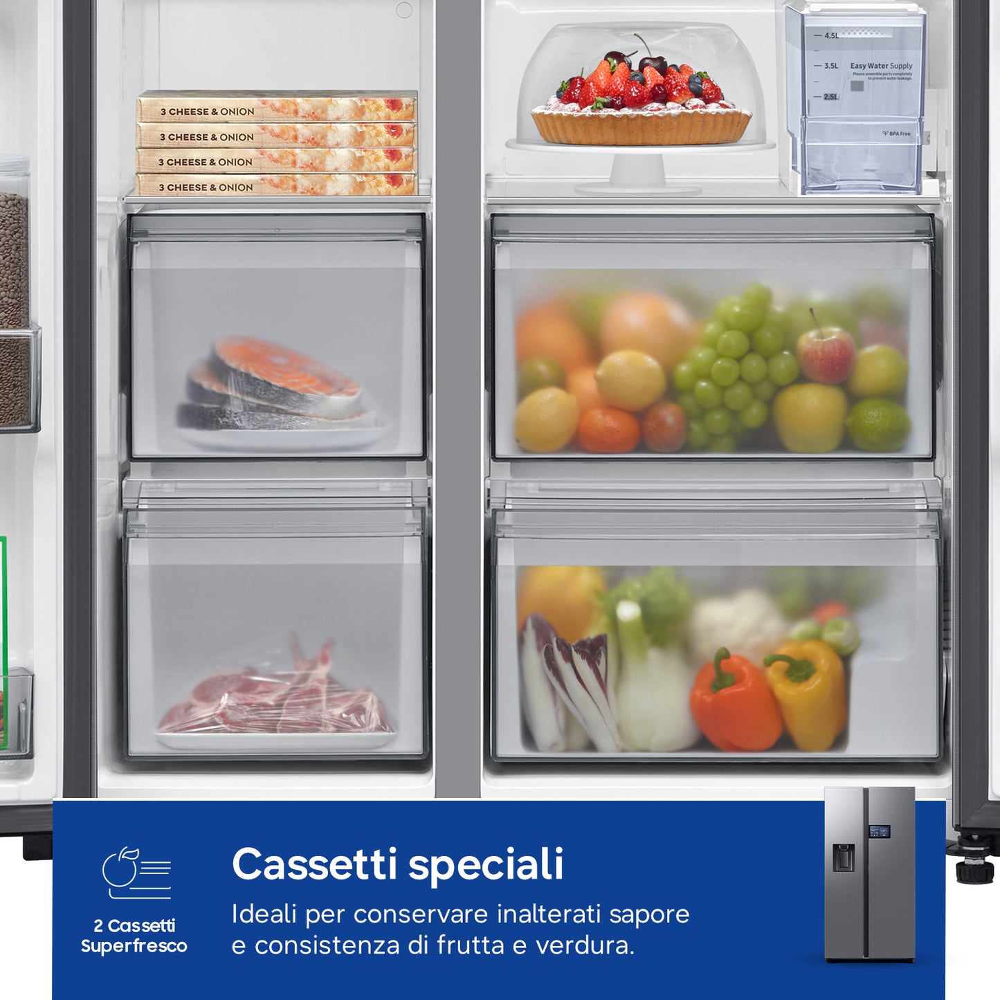 SAMSUNG BIANCO RS90F65EDTEF | FRIGORIFERI | SIDE BY SIDE | SIDE BY SIDE NO FROST | SBS 614LT CE.D NO