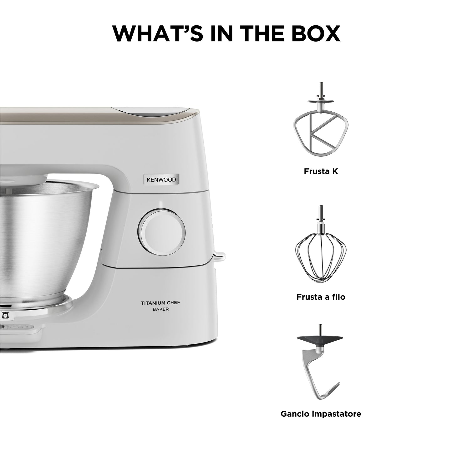 KENWOOD PED KVC65001SI | CUCINA | PREPARAZIONE CIBI | IMPASTATORI | IMPASTATORE 1200W 5LT CHEF TITAN