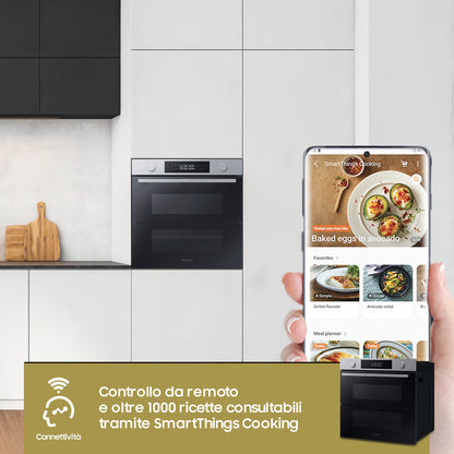 SAMSUNG SELECTION NV7B45403BS/U5 | Forno Samsung Dual Cook Flex_ Serie 4 76L, Dual Cook, 4 forni in