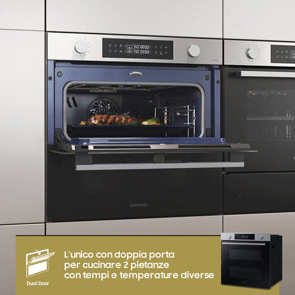 SAMSUNG SELECTION NV7B45403BS/U5 | Forno Samsung Dual Cook Flex_ Serie 4 76L, Dual Cook, 4 forni in