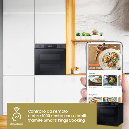 SAMSUNG SELECTION NV7B4540VBB/U5 | Forno Samsung Dual Cook Flex_ Serie 4 76L, Dual Cook, 4 forni in