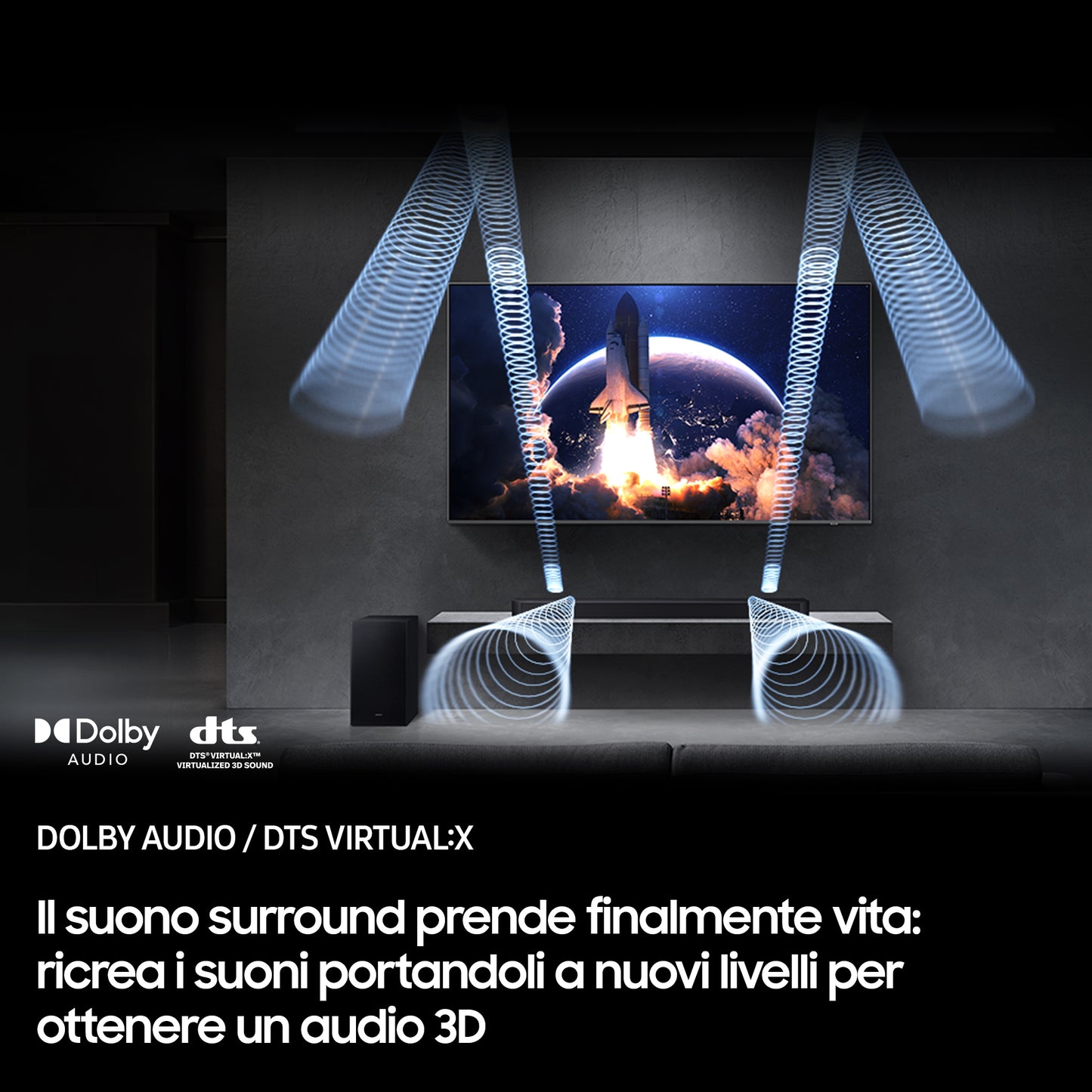 SAMSUNG ELETTRONICA HWQ600F | AUDIO | HOME CINEMA | SOUND BAR | SOUND BAR 3.1.2 C/SUBW.WLSS BT HDMI