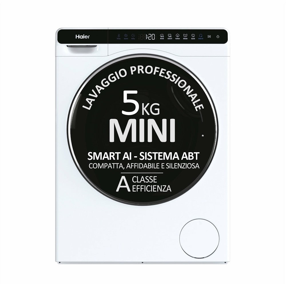 HAIER BIANCO HW50BP12307 | LAVATRICI | LAVATRICI PROFONDITA' RIDOTTA | LAV.SLIM FINO 48CM 5-5,99KG |
