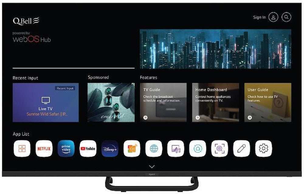 QBELL ELETTRONICA QT55UWF9B | TV | TV LED | TV LED 50"-55" | TV LED 55"UHD 4K DVBT2/S2/C SMART WEBOS