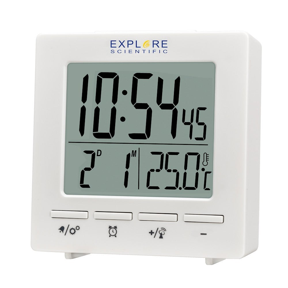 EXPLORE SCIENTIFIC PED RDC1005WHITE | CASA | OROLOGI | OROLOGI | OROLOGIO RADIOCONTROLLATO SNOOZE TE