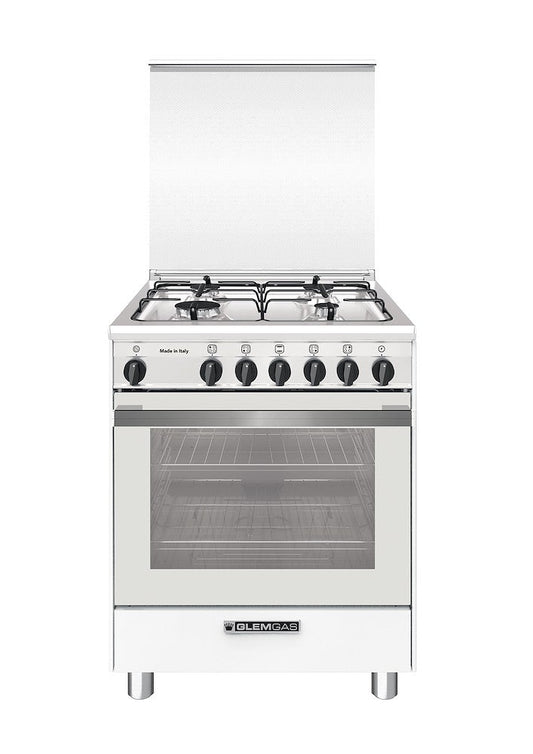 GLEM GAS BIANCO SA664VWH | CUCINE | CUCINE FORNO A GAS | CUCINA FORNO A GAS 60-69CM | CUCINA 60CM 4F