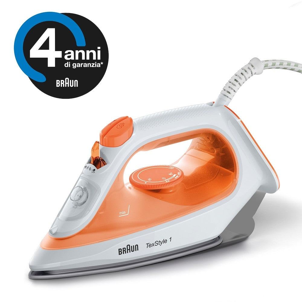 BRAUN PED SI1009OR | CASA | FERRI DA STIRO | FERRO VAPORE | FERRO VAPORE 1900W PIAST.NO-STICK TEXSTY