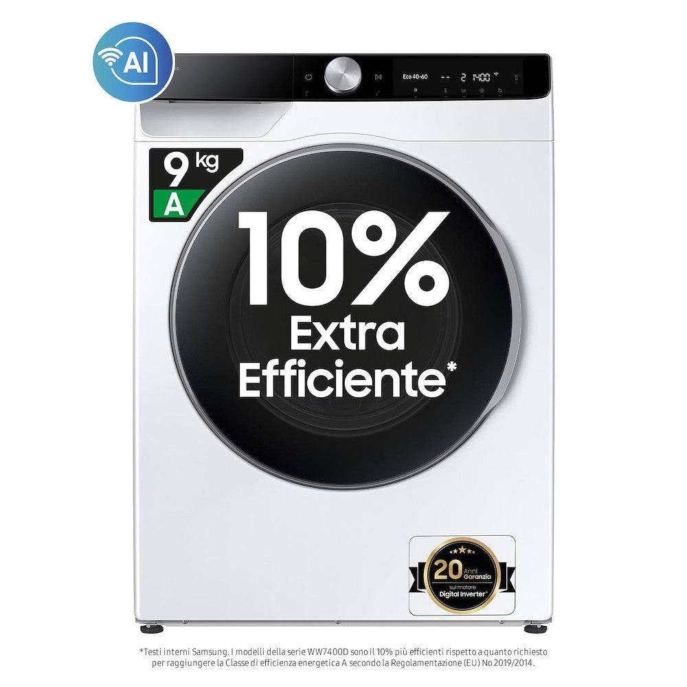 SAMSUNG BIANCO WW90DG6U85LKU3 | LAVATRICI | LAVATRICI CARICO FRONTALE | LAV. C/FRONTALE 9-9,99KG | L