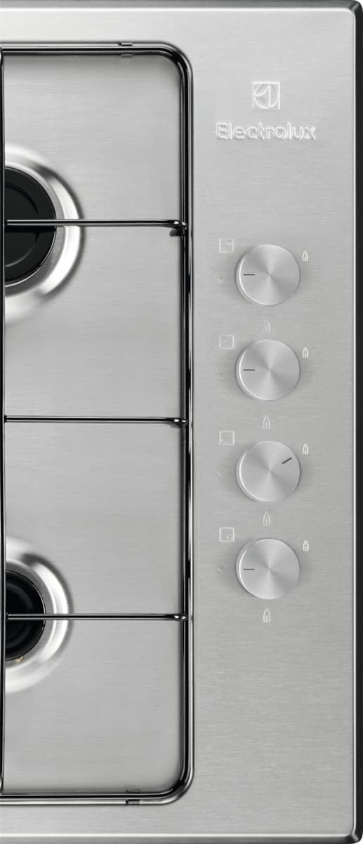 Electrolux BI   KGS6404SX   | 60 cm - Slim - Comandi Laterali - 4 fuochi gas - Bruciatori Fiamma Pur