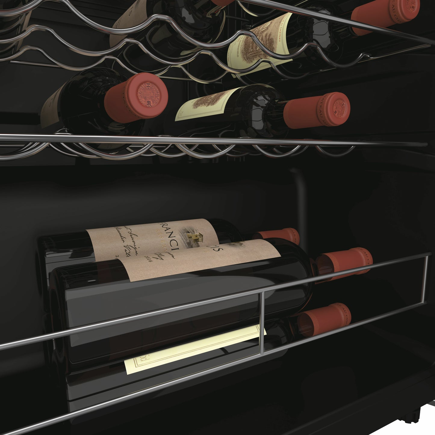 CANDY FS CWC033M | 34005572 | 850x475x456 | 48x85cm, Classe G, finitura Glass Black, Ripiani Acciaio