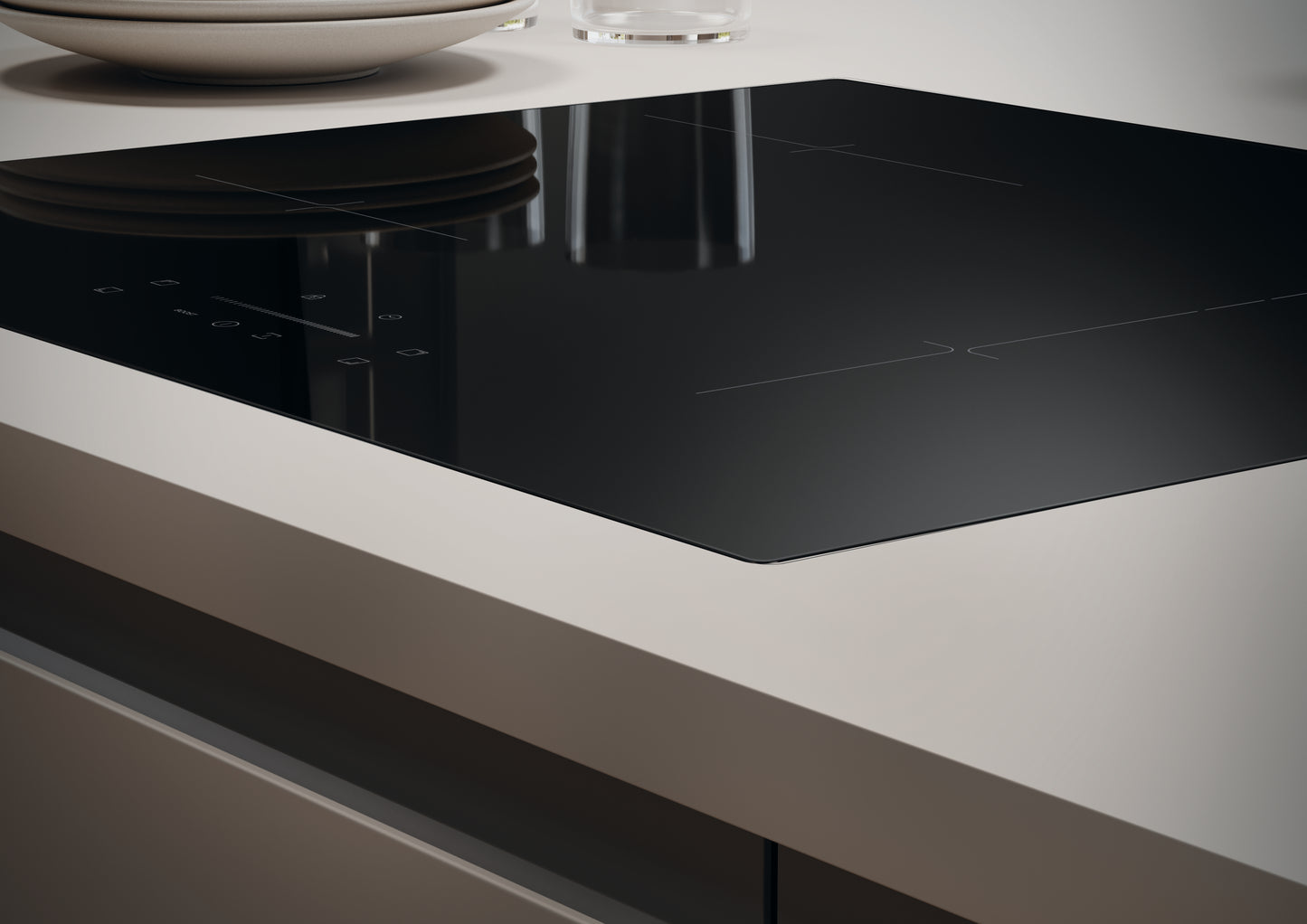 CANDY BI CTP643C/YEP|33803136|PIANO INDUZIONE 60 CM _INTERFACCIA CENTRAL SLIDER, 4 zone di cottura c