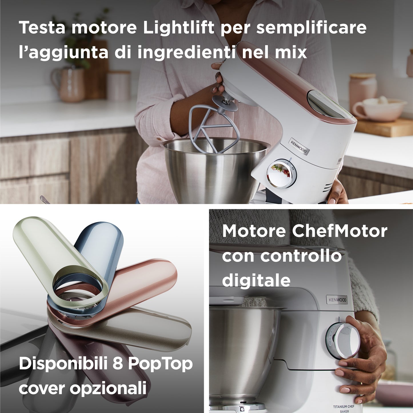 KENWOOD PED KVC65001SI | CUCINA | PREPARAZIONE CIBI | IMPASTATORI | IMPASTATORE 1200W 5LT CHEF TITAN