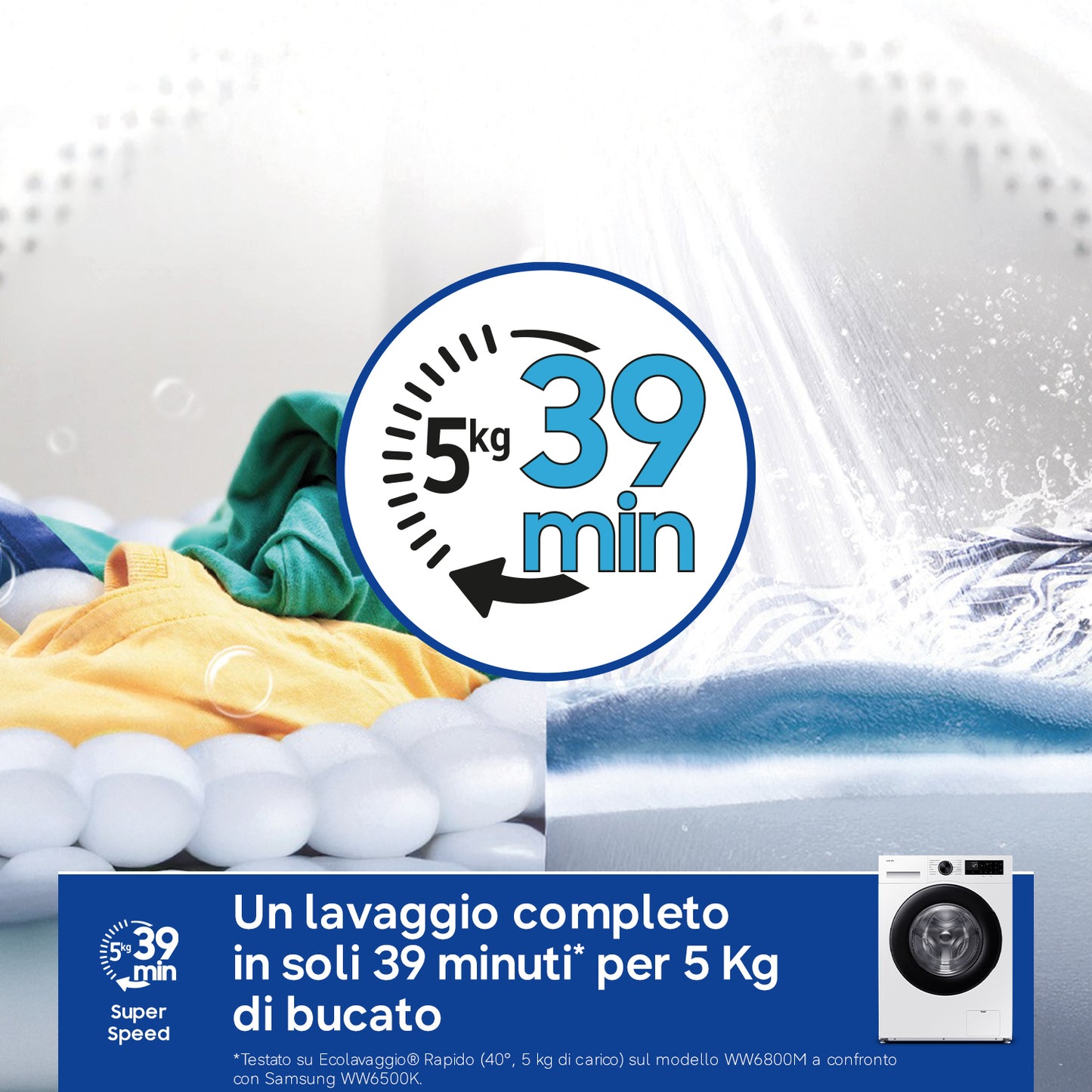 SAMSUNG BIANCO WW10FG5U34AEET | LAVATRICI | LAVATRICI CARICO FRONTALE | LAV. C/FRONTALE 10-10,99KG |