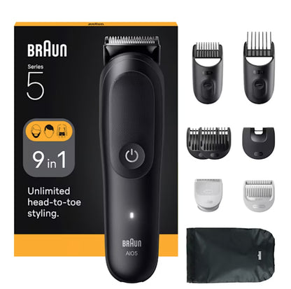 BRAUN PED AIO5540 | CURA PERSONA | RASATURA | REGOLA BARBA | REG.BARBA/CAPELLI 9IN1 RIC. 14LUNGH.+7P