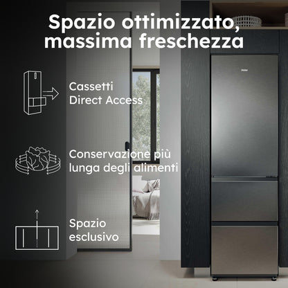 HAIER BIANCO HTR3518ENMX | FRIGORIFERI | FRIGORIFERI COMBINATI | FRIGO COMBI NO FROST | COMBI 303LT