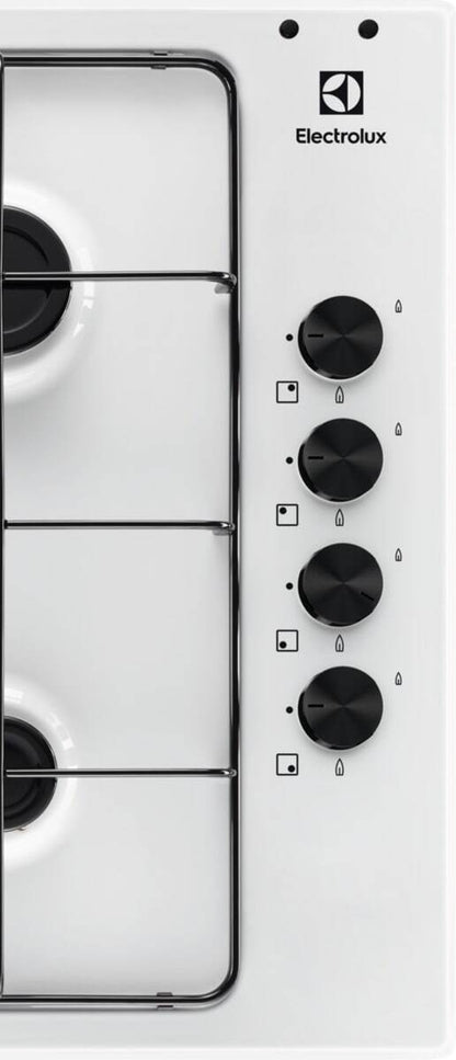 Electrolux BI   KGS6404W   | 60 cm - Slim - Comandi Laterali - 4 fuochi gas - Bruciatori Fiamma Pura
