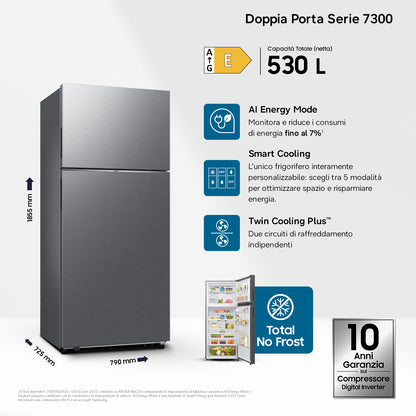 SAMSUNG BIANCO RT53DG7A14S9 | FRIGORIFERI | FRIGORIFERI A 2PORTE | FRIGO 2P NO FROST | FRIGO 2P. 530